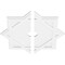 Ekena Millwork Axel Architectural Grde PVC Contemporary Ceiling Medallion, Two Piece, 28"OD x 3"ID x 15 1/2"C x 1"P CMP28AL2-03000 - alternate 4